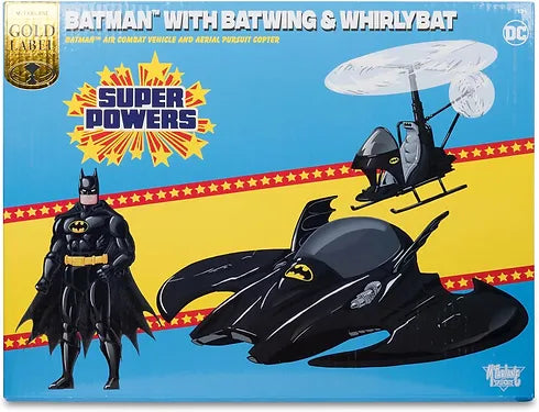 DC Super Powers: Batman with Batwing and Whirlybat 3 Pack Gold Label (PRE-ORDER) ETA JULY FULL PRICE $80 AUD