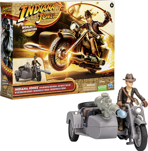 Hasbro Collectibles - Indiana Jones Worlds of Adventure - Indiana Jones with Motorcycle and Sidecar