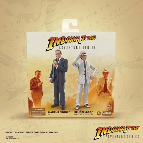 Indiana Jones Figures - 6" Adventure Series - Marcus Brody & Rene Belloq (Ark Showdown)