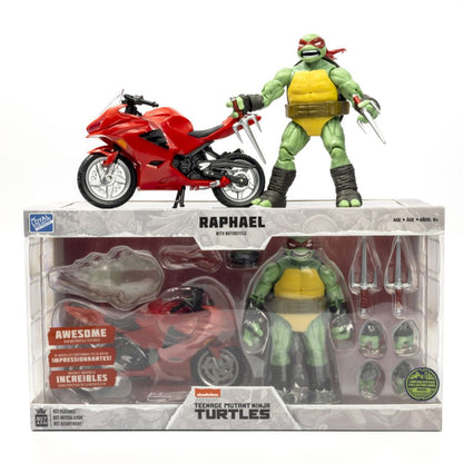 Teenage Mutant Ninja Turtles (comics) - Raphael Ninja with Red Motorcycle BST AXN Figure (Pre-Order) FULL PRICE $65.00